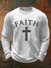 Men's Faith Printed Waffle Long Sleeve T-Shirt