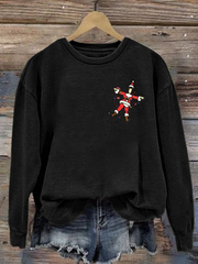 Women's funny Santa polyester sweatshirt