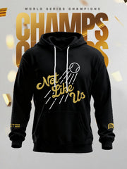 Men's They Not Like Us Baseball LAD Champions Print Casual Hoodie