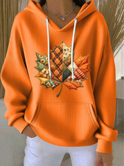 Women's Thanksgiving Print Casual Hoodie