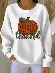 Women's Thanksgiving Print Casual Sweatshirt