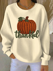 Women's Thanksgiving Print Casual Sweatshirt