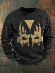 Mne's Rock Band Print Casual Sweatshirt