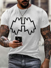 Men's Rock Music Print short-sleeved T-shirt