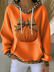 Women's Thanksgiving Print Casual Hoodie