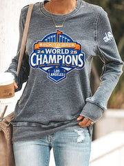 Women's Baseball Champions 2025 Print Casual Sweatshirt