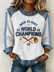 Women's Baseball Print Top