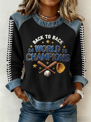 Women's Baseball Print Top