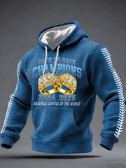 Men's Back To Back World Champions Baseball Print Hoodie