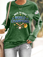 Women's PBaseball Print Sweatshirt
