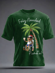 Unisex Christmas Puerto Rico Printed T-shirt