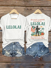 Women's Puerto Rico Printed Short-Sleeved T-Shirt