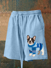 Men's Lovely French Bulldog Felt Pattern Shorts