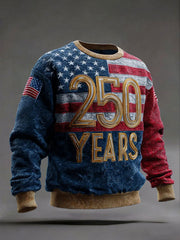 Men's American 250th Anniversary Printed Casual Sweatshirt