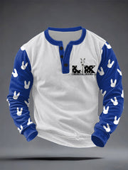 Men's Bunny Music Football Lover Printed Sweatshirt