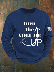 Men's Turn the Volume Up Crew Neck Sweatshirt