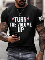 Men's Turn the Volume Up Printed T-shirt
