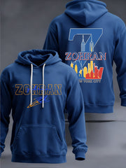 Men's Zohran Mamdani Build New York with Zohran NYC’s First Muslim Mayor Zohran signature Velvet Raglan Hooded Sweatshirt