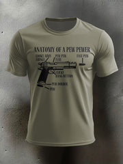 Men's Veteran Pew Humor Printed T-shirt