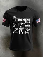 Men's Veteran Retired Printed T-shirt