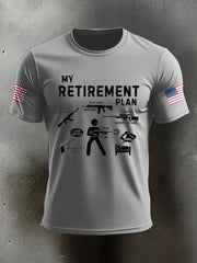 Men's Veteran Retired Printed T-shirt