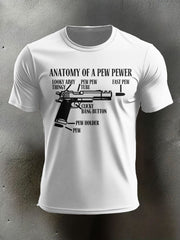 Men's Veteran Pew Humor Printed T-shirt