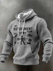 Men's Veteran Pew Humor Printed Hoodie