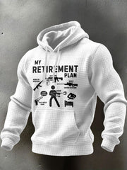 Men's Veteran Pew Humor Printed Hoodie