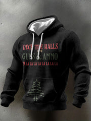 Men's Veteran Pew Humor Printed Hoodie