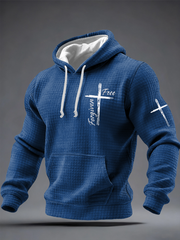 Men's Forgiven and Free Cross Print Sweatshirt