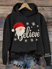 Women's Christmas Believe Casual Hoodie