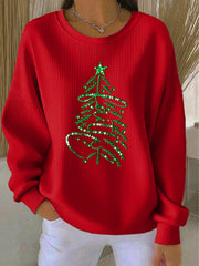 Women's Christmas Belief Print Casual Sweatshirt