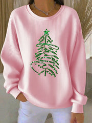Women's Christmas Belief Print Casual Sweatshirt