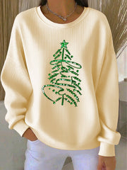 Women's Christmas Belief Print Casual Sweatshirt