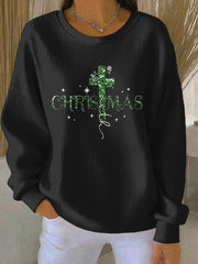 Women's Christmas Belief Print Casual Sweatshirt