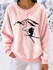 Women's Ski Print Casual Top