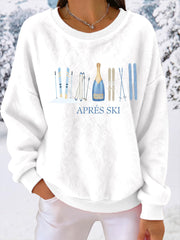 Women's Ski Print Casual Top