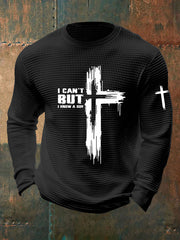 Men's Christian I Can't... But I Know A Guy. Printed Waffle Long Sleeve T-Shirt