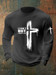 Men's Christian I Can't... But I Know A Guy. Printed Waffle Long Sleeve T-Shirt