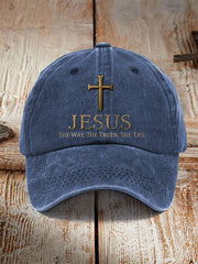 Unisex Jesus The Way The Truth The LifeCross Faith Print Hat