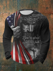 Men's Don't be afraid. Just have faith Mark 5:36 Checkered Cotton Hoodie