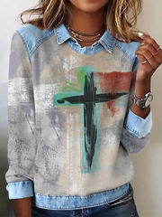 Women's faith art painting Sweatshirt