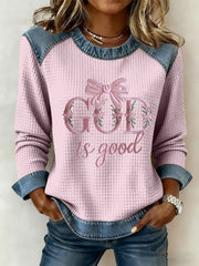 Women's God Is Good Print Casual Top