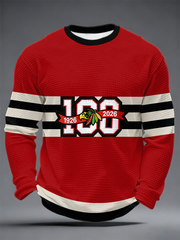 Men's Hockey Waffle Printed Sweatshirt