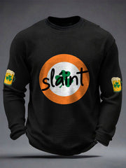 Men's Good Luck St.Partrick's Day Irish Mods Music Lover Printed Waffle Tops