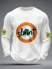 Men's Good Luck St.Partrick's Day Irish Mods Music Lover Printed Waffle Tops