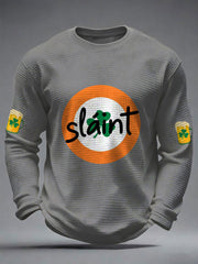 Men's Good Luck St.Partrick's Day Irish Mods Music Lover Printed Waffle Tops