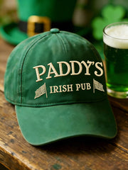 Unisex St. Patrick's Day Paddy’s Pub Print Hat