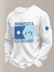 Men's Minnesota ICE OUT Printed Waffle Long Sleeve Sweatshirt