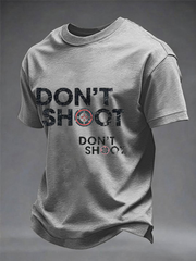 Men's Anti-ICE Don't Shoot imitation cotton short-sleeved T-shirt